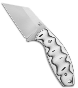 Kansept Knives Niko Knife Blue Frag Pattern Micarta SW D2