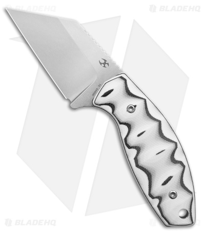 Kansept Siafu Fixed Blade Knife Black & White G-10 (2.37" SW)