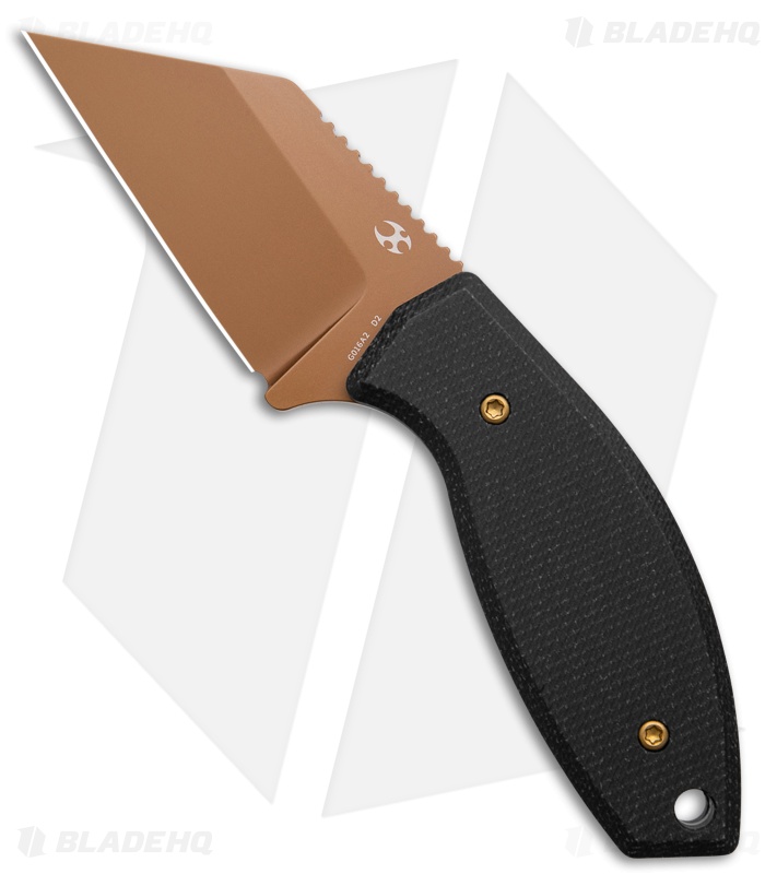 Kansept Siafu Fixed Blade Knife Black Micarta (2.37" Rose Gold)