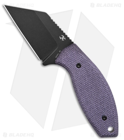 Kansept Siafu Fixed Blade Knife Purple Micarta (2.37" Black SW)