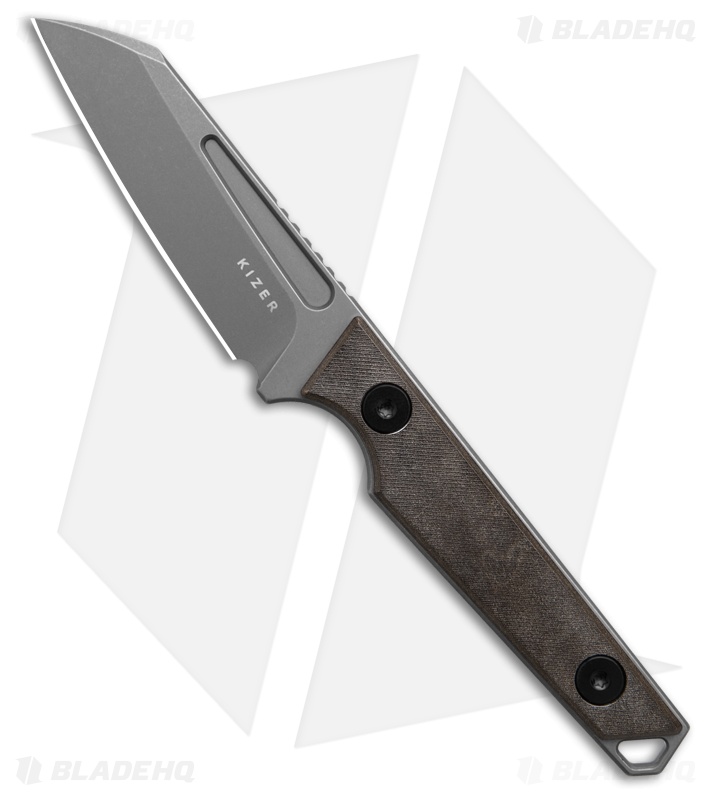 Kizer Phasmids Fixed Blade Knife Chocolate Glacier (2.80" Stonewash)