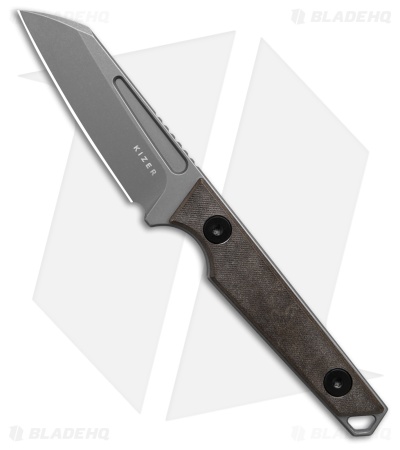 Kizer Phasmids Fixed Blade Knife Chocolate Glacier (2.80" Stonewash)