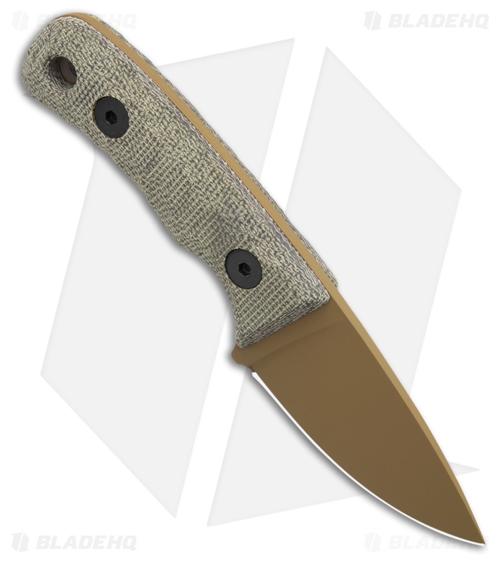 Knives By Nuge Wicket Desert Warrior Knife Green Micarta (2.25" Tan Nitro-V)