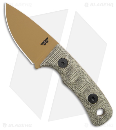 Knives By Nuge Wicket Desert Warrior Knife Green Micarta (2.25" Tan Nitro-V)