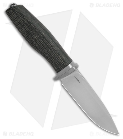 LionSTEEL ACHA Fixed Blade Black Burlap Micarta (4.25 Satin)