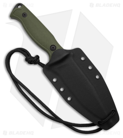 MKM Delta OD Green G10 Fixed Blade Knife (5" Black)