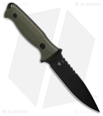 MKM Delta OD Green G10 Fixed Blade Knife (5" Black)