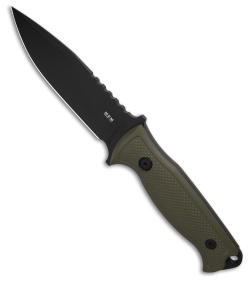 MKM Delta OD Green G10 Fixed Blade Knife (5" Black)