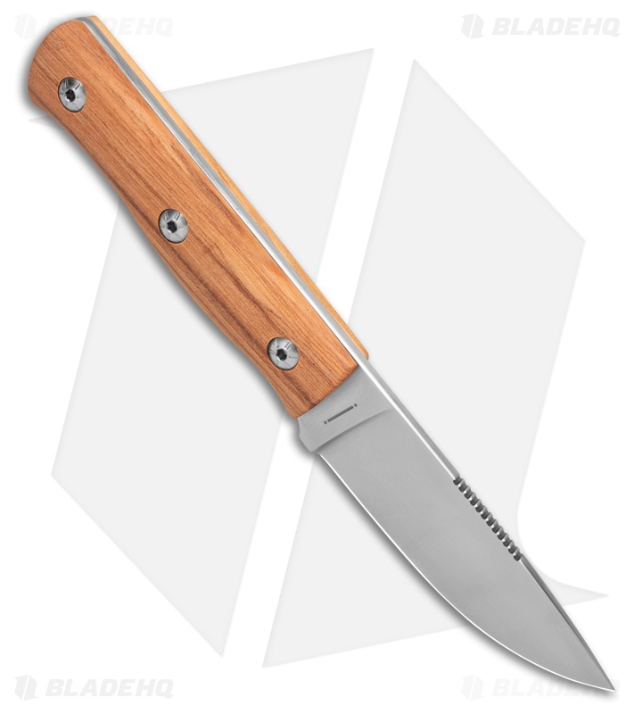 Maserin Path Fixed Blade Knife Brown Olive Wood (3.30" Satin)