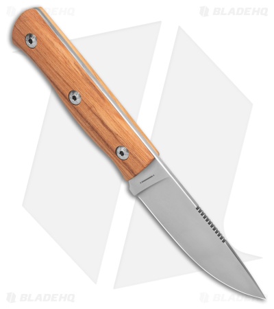 Maserin Path Fixed Blade Knife Brown Olive Wood (3.30" Satin)