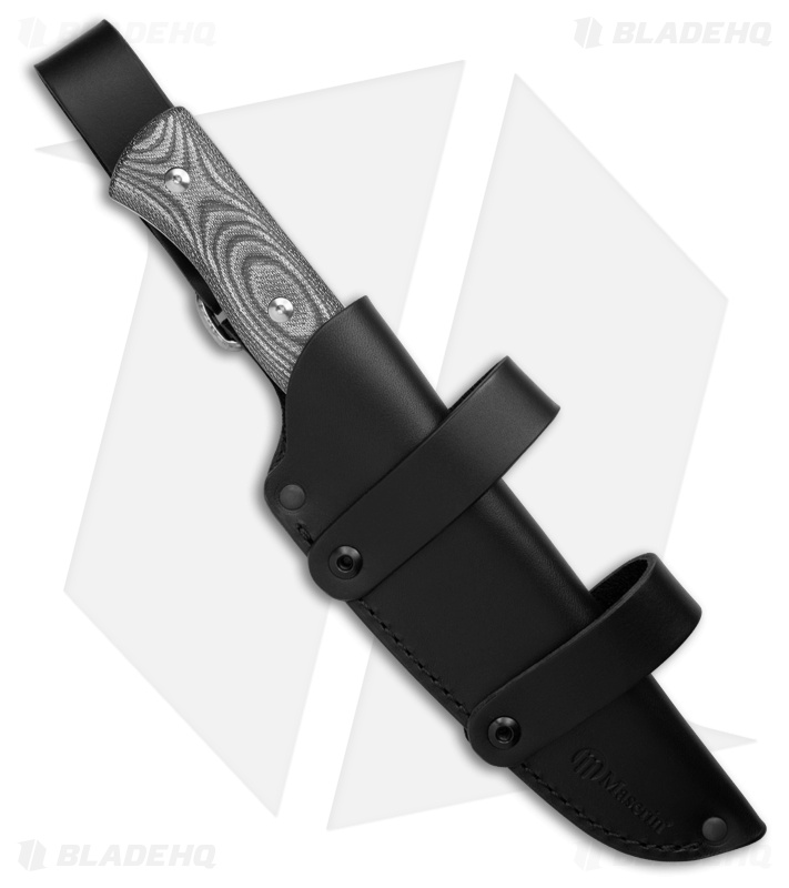 Maserin Woodsman Fixed Blade Knife Black Denim (4.50" Stonewash)