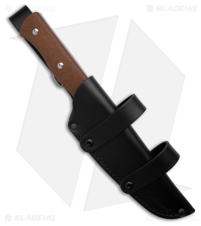 Maserin Woodsman Fixed Blade Knife Brown Paper Micarta (4.50" Stonewash)