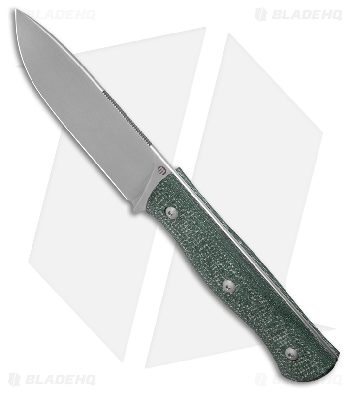 Maserin Woodsman Fixed Blade Knife Green Canvas Micarta (4.50" Stonewash)