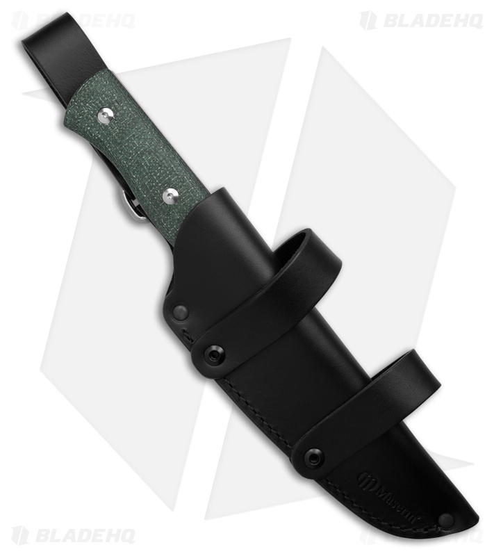 Maserin Woodsman Fixed Blade Knife Green Canvas Micarta (4.50" Stonewash)