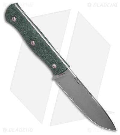 Maserin Woodsman Fixed Blade Knife Green Canvas Micarta (4.50" Stonewash)