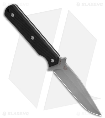 McNees Knives Fixed Blade Stalker Knife Black G-10 (4.375" Stonewash)