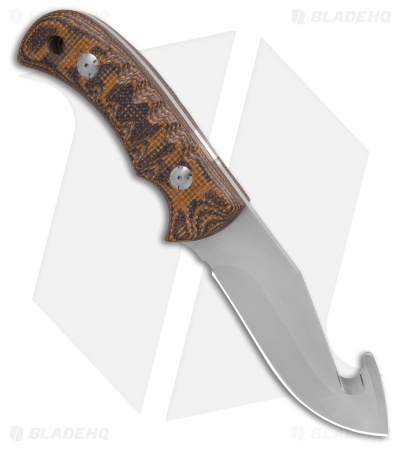 Muela Bisonte 11J Micarta Guthook Fixed Blade Knife (4.37" Satin)