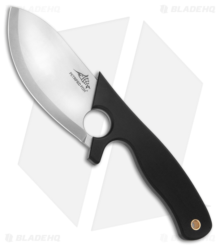 Petrified Fish EEL Fixed Blade Knife Black G-10 (3.5" Stonewash) PFH01DW