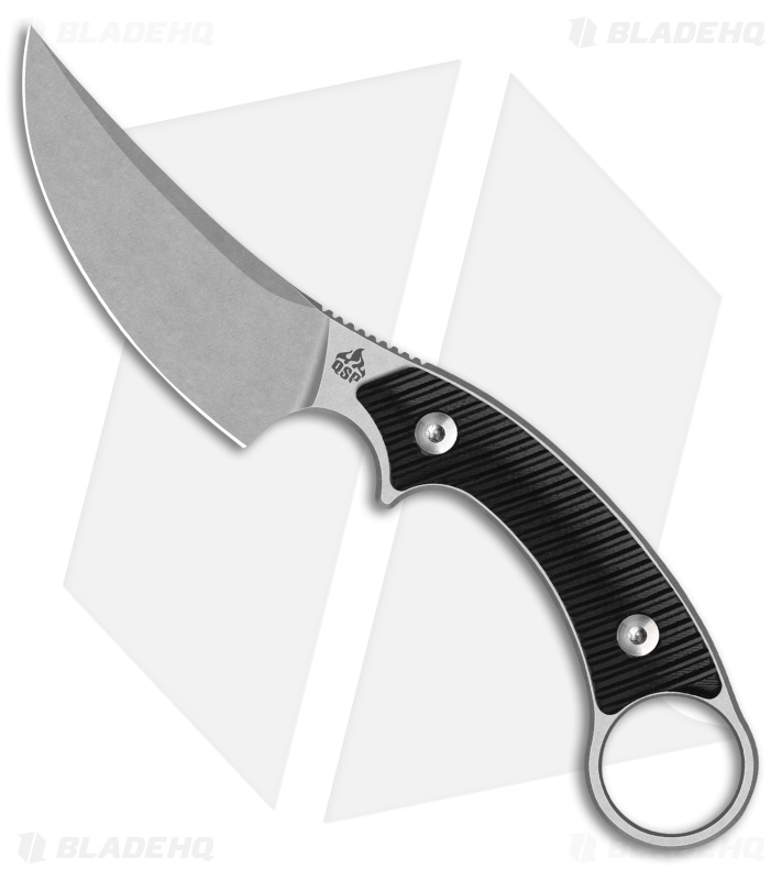 QSP Baby Viper Fixed Blade Knife Black G-10 (2.8" SW)