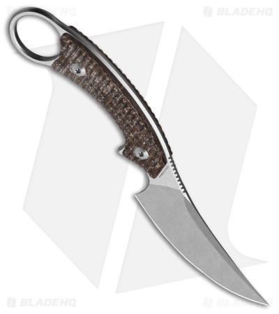 QSP Baby Viper Fixed Blade Knife Glow-In-The-Dark Burlap Micarta (2.8" SW)