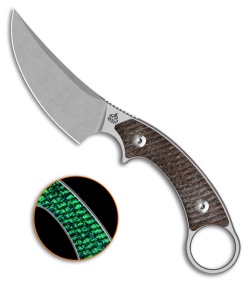 QSP Baby Viper Fixed Blade Knife Glow-In-The-Dark Burlap Micarta (2.8" SW)