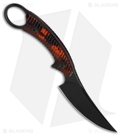 QSP Baby Viper Fixed Blade Knife Tortoise Resin (2.8" Black SW)