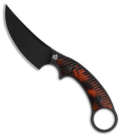 QSP Baby Viper Fixed Blade Knife Tortoise Resin (2.8" Black SW)