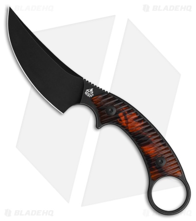QSP Baby Viper Fixed Blade Knife Tortoise Resin (2.8" Black SW)