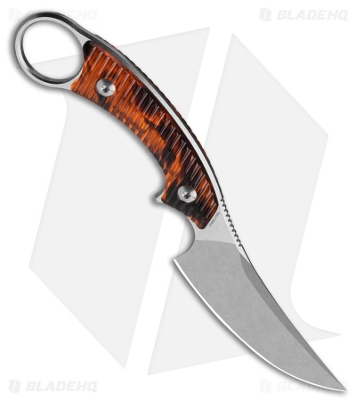 QSP Baby Viper Fixed Blade Knife Tortoise Resin (2.8" SW)