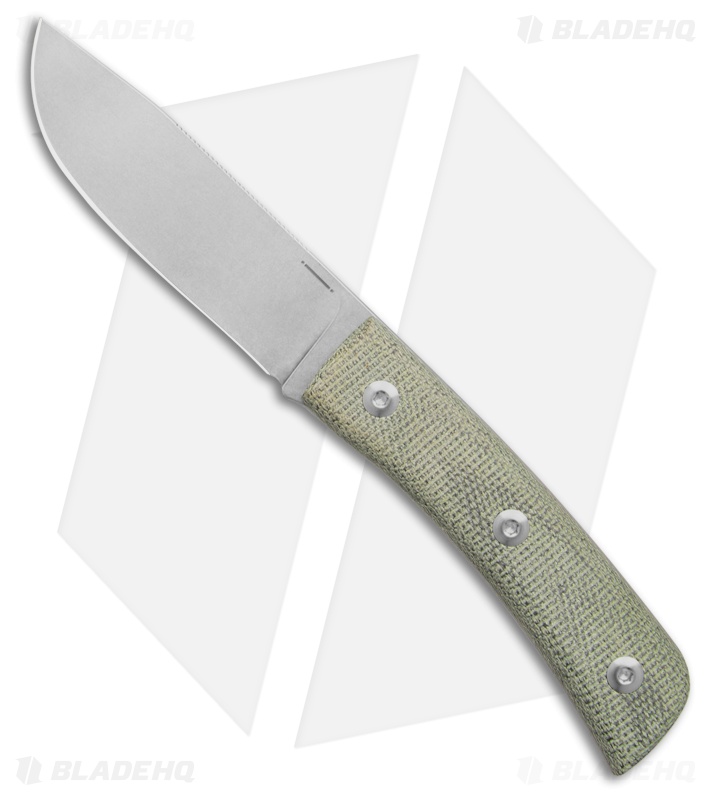StraightLine EDC Buster Fixed Blade Green Canvas Micarta (2.75" SW) BS-GC