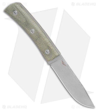 StraightLine EDC Buster Fixed Blade Green Canvas Micarta (2.75" SW) BS-GC