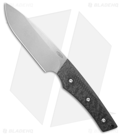 TRM Knivs Red Line Fixed Blade Knife Carbon Fiber (4.8" SW)