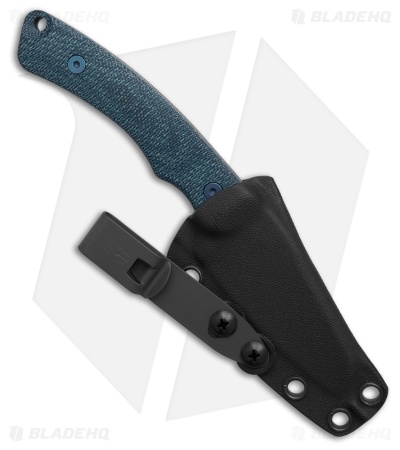 Tactile Knife Co. Redhawk Fixed Blade Knife Blue Micarta (3" Black) Kydex 