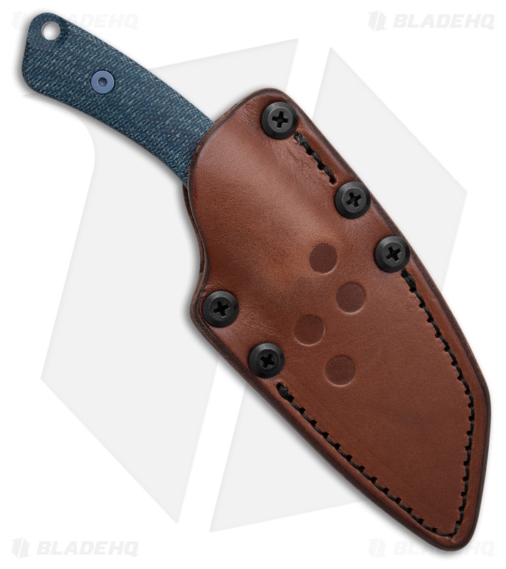 Tactile Knife Co. Redhawk Knife Blue Micarta SW Leather