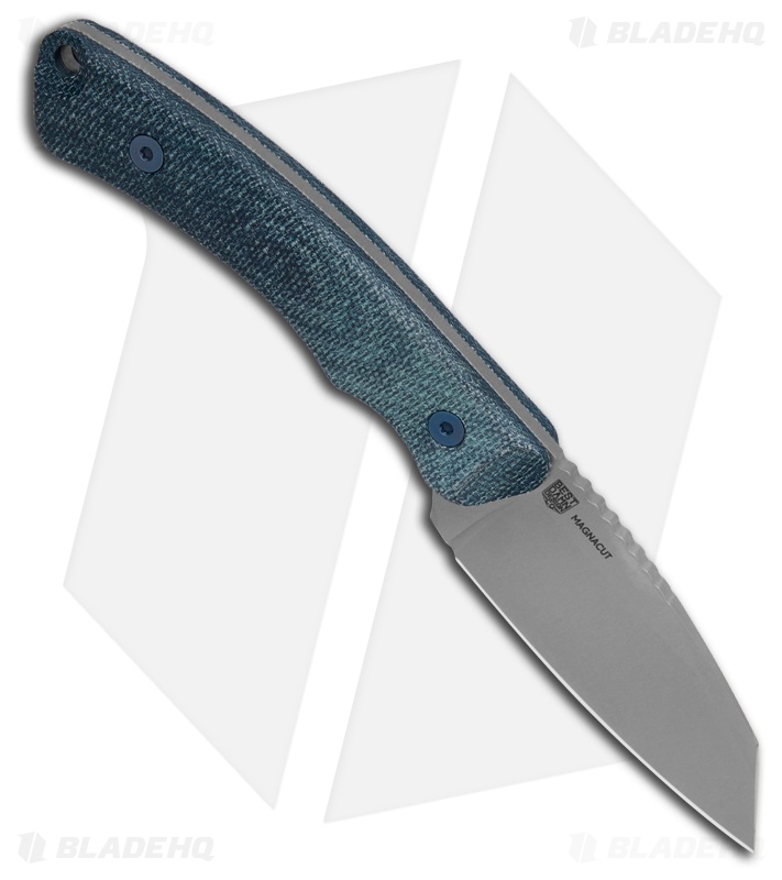 Tactile Knife Co. Redhawk Fixed Blade Knife Blue Micarta (3" SW) Leather