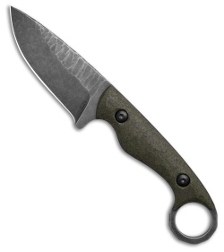 The Wizard Forge Duty Gremlin Fixed Blade Knife Green Griptec (4&quot; Blk SW) | 231039