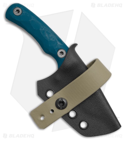 The Wizard Forge Gnome Fixed Blade Knife Blue/Tan G-10 (2" Black SW)
