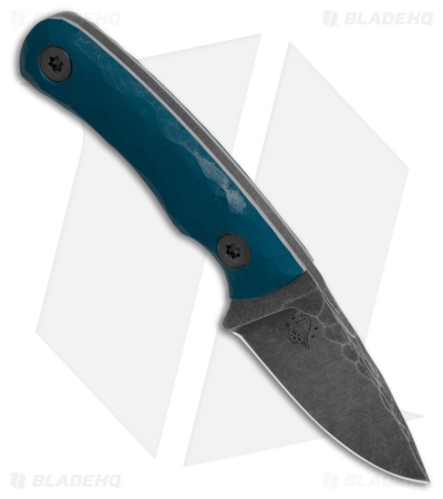 The Wizard Forge Gnome Fixed Blade Knife Blue/Tan G-10 (2" Black SW)