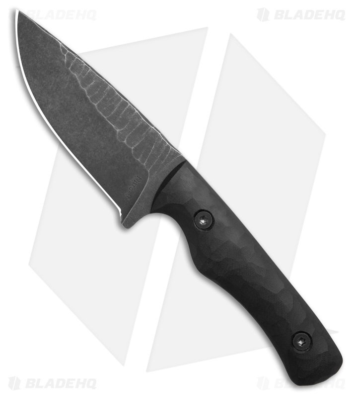 The Wizard Forge Goblin Fixed Blade Knife Black G-10 (4" Blk SW)
