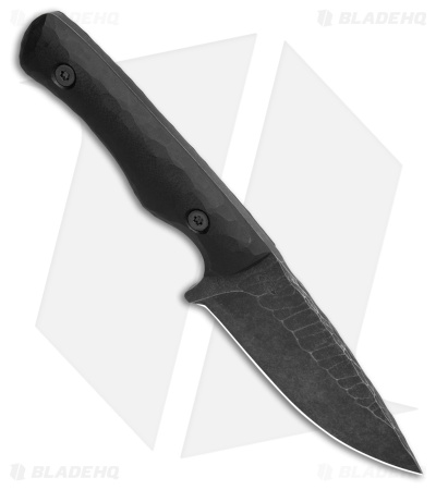 The Wizard Forge Goblin Fixed Blade Knife Black G-10 (4" Blk SW)