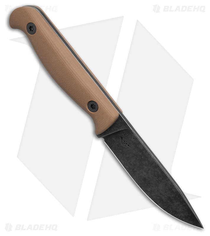 The Wizard Forge Marshall Fixed Blade Knife Coyote G-10 (3.5" Blk SW)