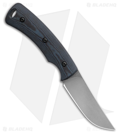 Three Rivers Manufacturing Tagalong Fixed Blade Black/Blue Richlite (2.375" SW)