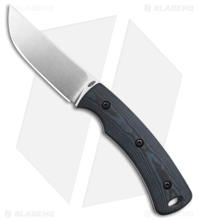 Three Rivers Manufacturing Tagalong Fixed Blade Black/Blue Richlite (2.375" SW)