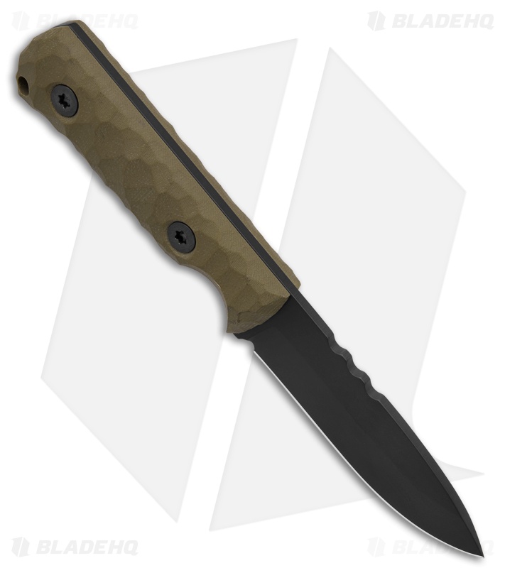 Uinta Knife Company Explorer Fixed Blade Knife OD Green G-10 (2.9" Black)