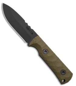 Uinta Knife Company Explorer Fixed Blade Knife OD Green G-10 (2.9" Black)