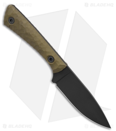 Uinta Knife Company Hunter Fixed Blade Knife OD Green G-10 (3.4" Black)