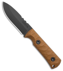 Uinta Knife Company Explorer Fixed Blade Knife Coyote Tan G-10 (2.9" Black)