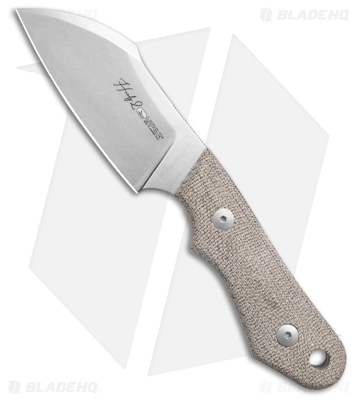 Viper Knives Handy 2 Fixed Blade Knife Green Canvas Micarta (3.25" SW)