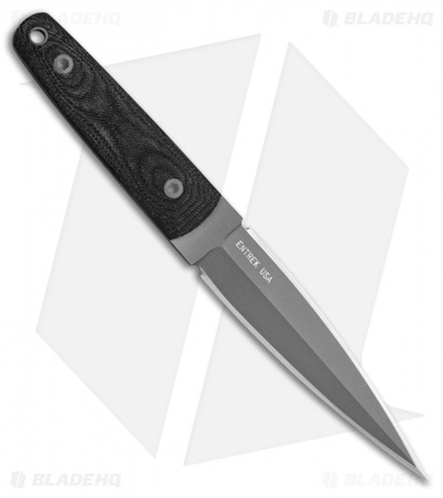 Entrek Bullet MKII Knife Tactical Fixed Blade Dagger (4.875" Gray Plain)