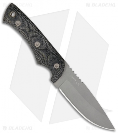 EnTrek Otter Fixed Blade Knife Black Micarta (4" Gray)